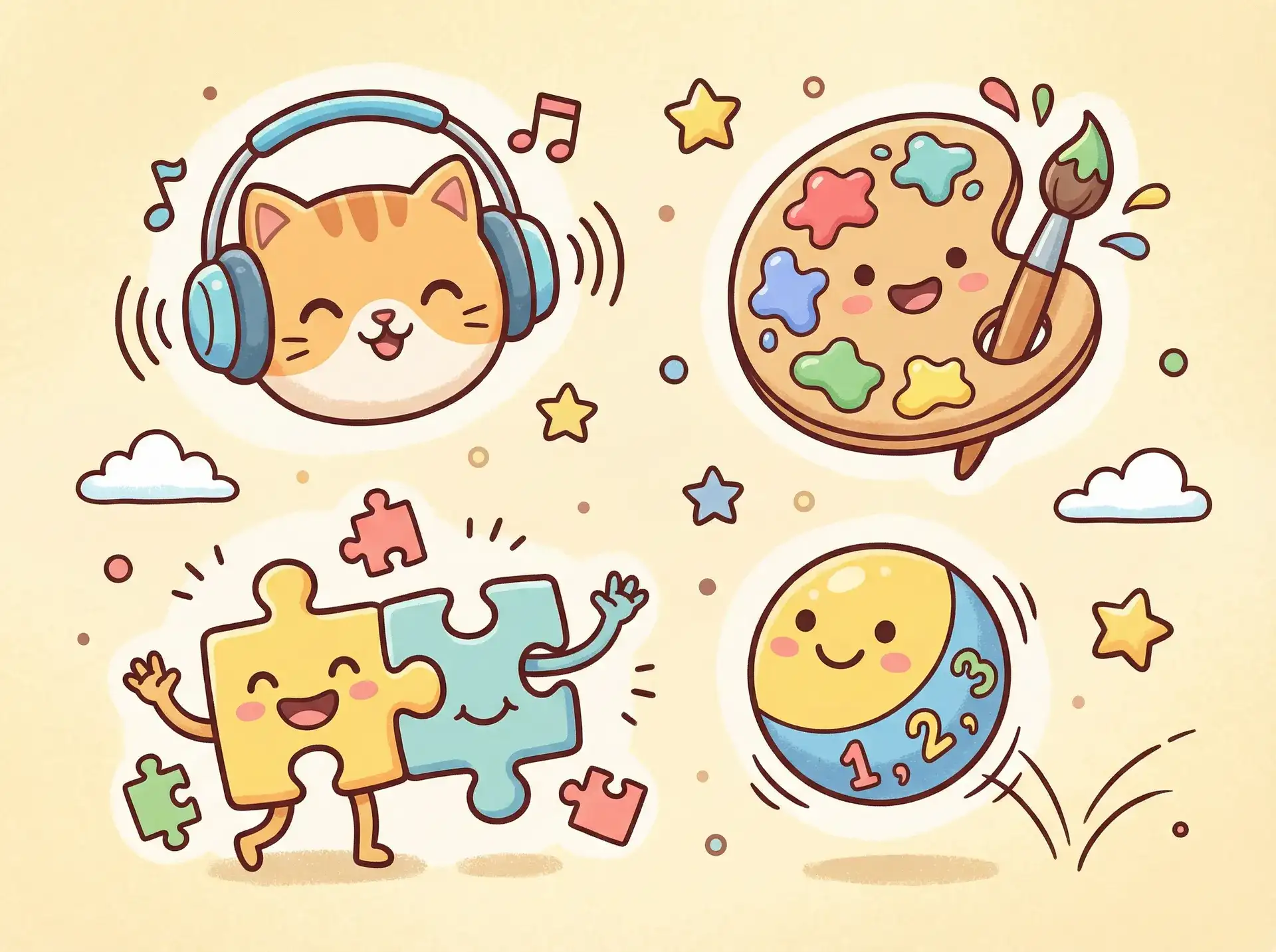 小朋友的手工作品 - 猪猪电影 益智创作
